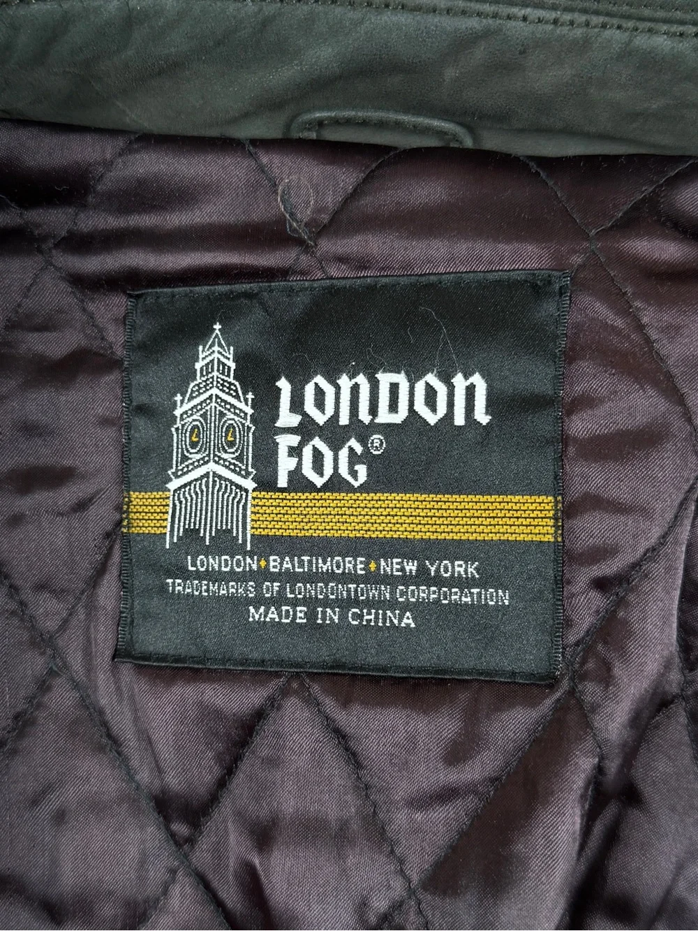 London Fog exterior leather